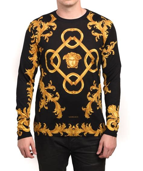 versace gold snake pullover|Versace sweaters for men.